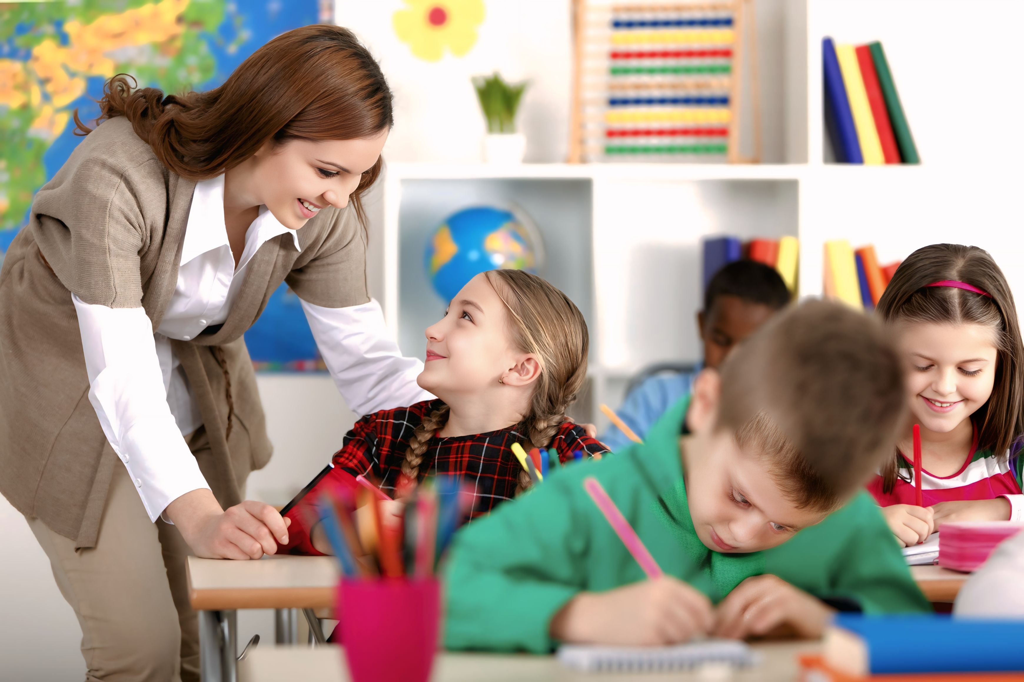 Mentor guiding students